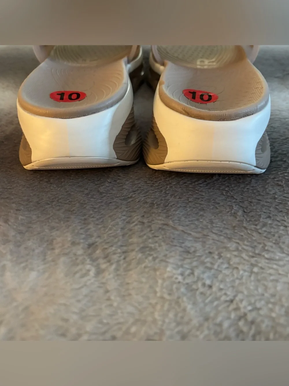 Hunter Geneva Beige Slide Sandals Wave Sole Comfort Slides Size 10